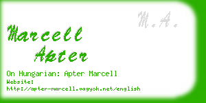 marcell apter business card